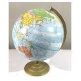 Spinning World Globe. Approximately 17" tall.