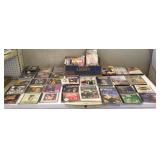 DVDs, Country Western CDs and cassette tapes.