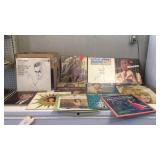 Large lot of vintage LP albums. Various artists.