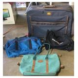 One 25" suitcase, and 3 smaller canvas type bags.