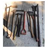 13 Pieces of yard tools