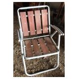 Vintage aluminum folding lawn chair