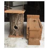 Two bird houses.