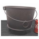 Antique cast iron 3-legged bean pot.