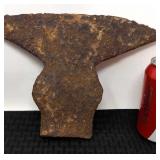 Primitive broad axe head. Hand forged cast iron.