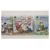 3 Walt Disney read along books and records.