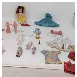 Assorted bisque and plastic dolls,