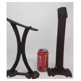 2 Antique cast iron cobbler stands.