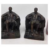 2 Abraham Lincoln ceramic bookends.