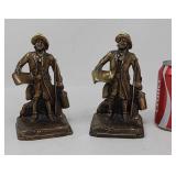 2 Brass town crier bookends.