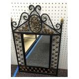 Metal frame mirror. Approximately 19'x28'.