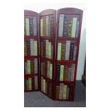Trifold wooden screen. Approximately 49'x58'.