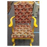 Bengals upholstered chair on wheels.