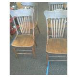 4 Matching antique dining side chairs.