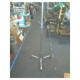 Chrome finished coat rack.  2 piece.