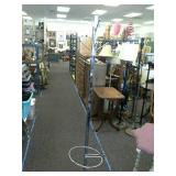 Chrome finished coat rack. Approximately 6'.