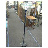 Vintage floor lamp.  Slag glass shade.