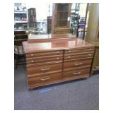 Kling factories solid cherry dresser and mirror.