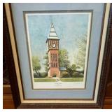 Framed Gary Akers ' Carroll Chimes'.