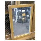 Wooden framed mirror.  Approximately 15'x22'.