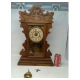 Beautiful antique mantle clock.  Has key. Could