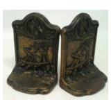 Pair of vintage cast iron bookends.