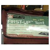 Ozark Trail 9'x9' first-up tent in bag.
