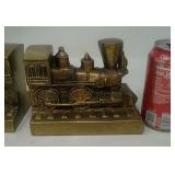 Pair of PM Craftsman locomotive brass bookends.