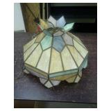 Slag glass ceiling lamp shade. Approximately 18'