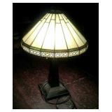 Tiffany style table double bulb lamp. Beautiful