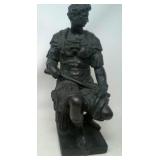 Ceramic roman soldier.  Approximately 16" tall.