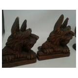 2 sets of bookends.  Ceramic terriers and