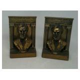 Bronze Abraham Lincoln bookends.