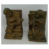 2 ceramic cherubs bookends.