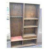 Wooden gun cabinet.  No doors. 1 drawer. 5