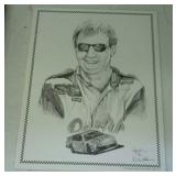 11x14 Nascar Dale Adkins sketch. Ready to frame.