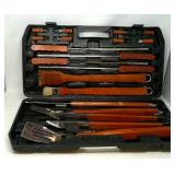 Grilling tools in carrying case.