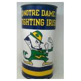 Notre Dame trash can. Approximately 19" tall.