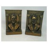 Bronze Abraham Lincoln bookends.