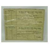 2 Freight receipts from Chicago,  Rock Island
