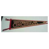 University of Cincinnati pennant.