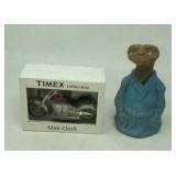 Timex motorcycle clock,