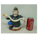 Fireman ceramic teapot.