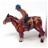 Vintage Mikuni tin litho windup toy horse