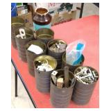 10 Containers of general hardware found in a