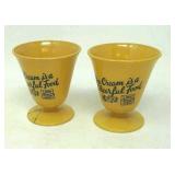 2 Hazel Atlas glass Guild ice cream cups.