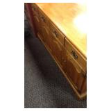 Ethan Allen chest dresser console nutmeg wood