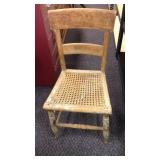 Rattan bottom wood chair