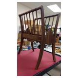 Wooden magazine rack, approximately 20"x13"x24".