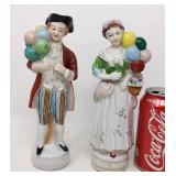 2 Ceramic colonial figures.